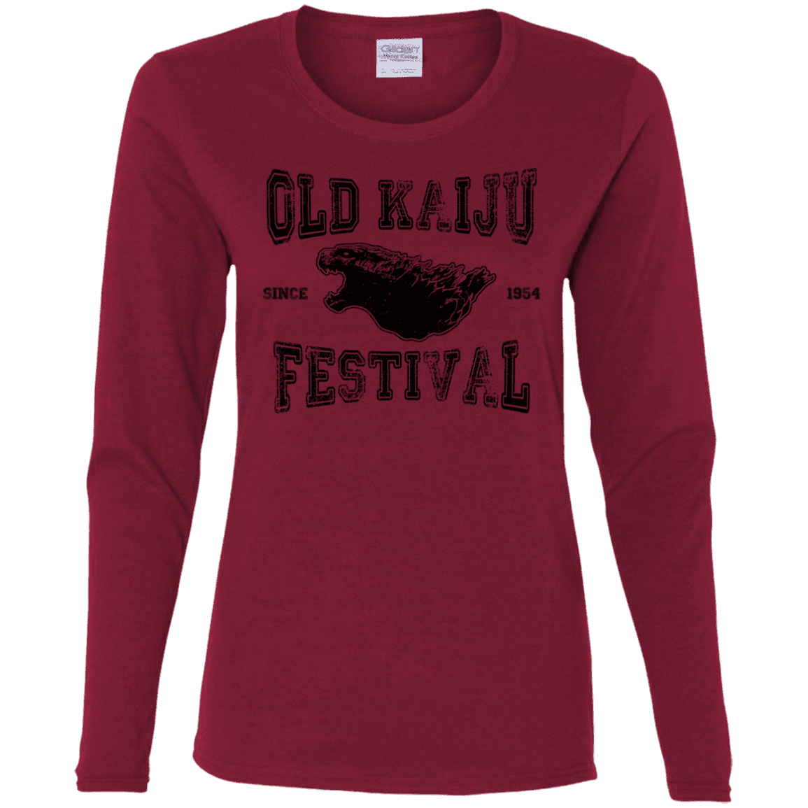 T-Shirts Cardinal / S Old Kaiju Festival Women's Long Sleeve T-Shirt