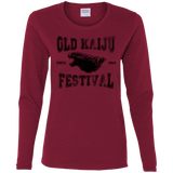 T-Shirts Cardinal / S Old Kaiju Festival Women's Long Sleeve T-Shirt