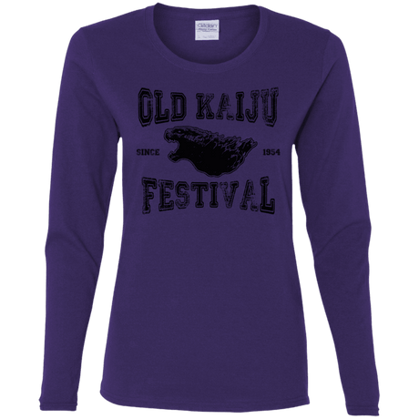 T-Shirts Purple / S Old Kaiju Festival Women's Long Sleeve T-Shirt