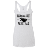 T-Shirts Heather White / X-Small Old Kaiju Festival Women's Triblend Racerback Tank