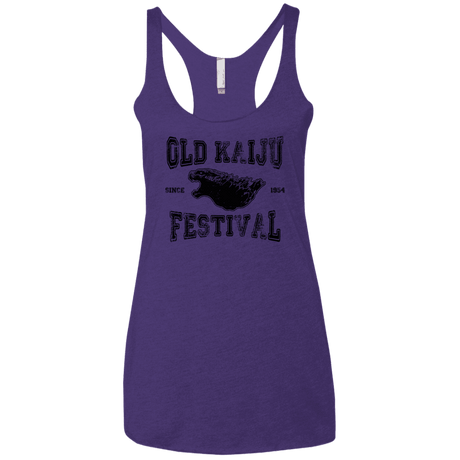 T-Shirts Purple Rush / X-Small Old Kaiju Festival Women's Triblend Racerback Tank
