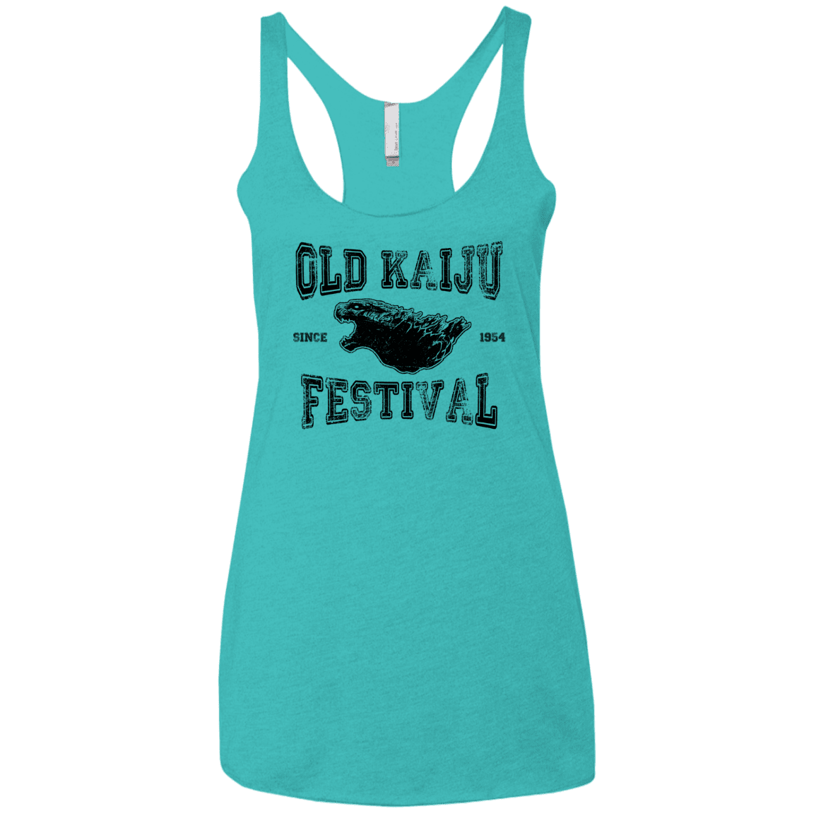 T-Shirts Tahiti Blue / X-Small Old Kaiju Festival Women's Triblend Racerback Tank