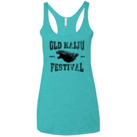 T-Shirts Tahiti Blue / X-Small Old Kaiju Festival Women's Triblend Racerback Tank