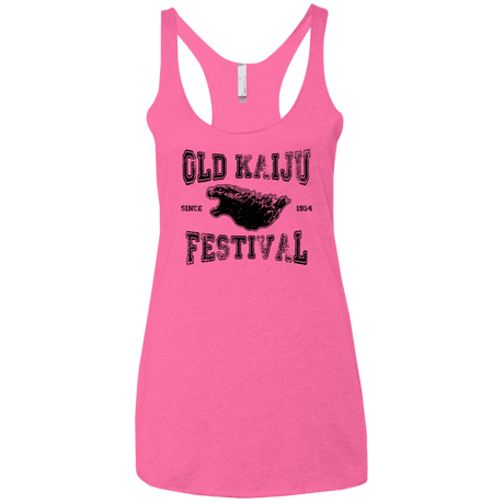T-Shirts Vintage Pink / X-Small Old Kaiju Festival Women's Triblend Racerback Tank