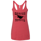 T-Shirts Vintage Red / X-Small Old Kaiju Festival Women's Triblend Racerback Tank
