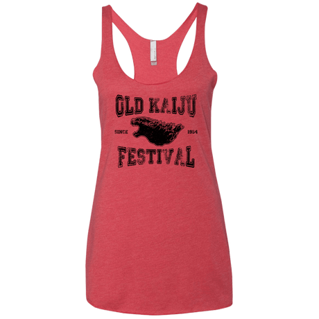 T-Shirts Vintage Red / X-Small Old Kaiju Festival Women's Triblend Racerback Tank