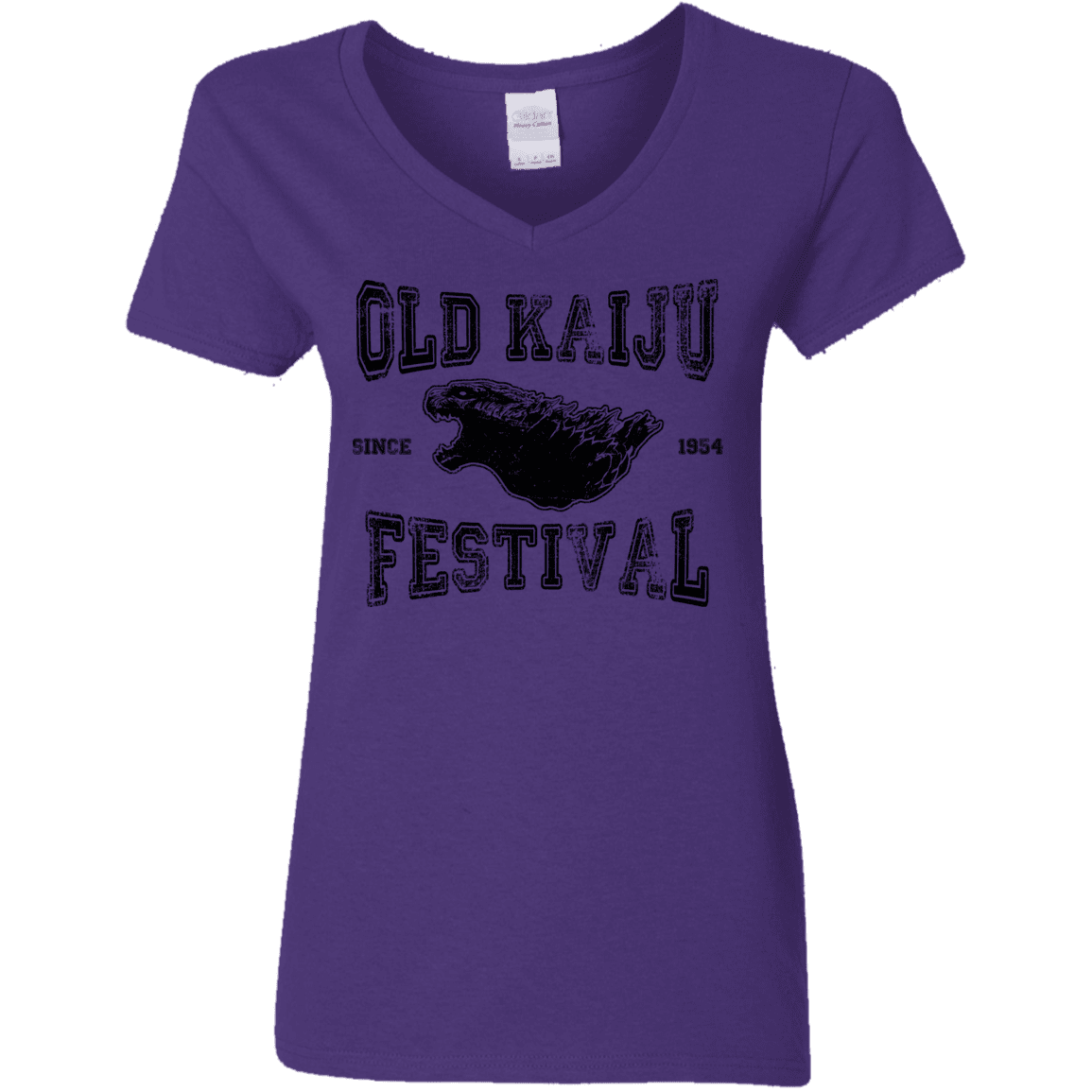 T-Shirts Purple / S Old Kaiju Festival Women's V-Neck T-Shirt