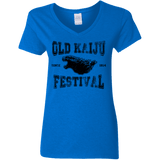 T-Shirts Royal / S Old Kaiju Festival Women's V-Neck T-Shirt