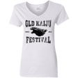 T-Shirts White / S Old Kaiju Festival Women's V-Neck T-Shirt