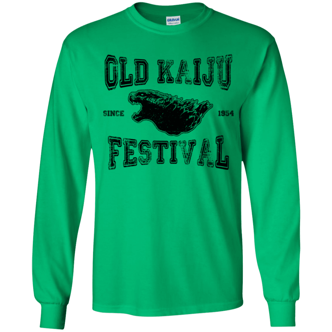 T-Shirts Irish Green / YS Old Kaiju Festival Youth Long Sleeve T-Shirt