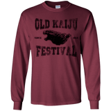 T-Shirts Maroon / YS Old Kaiju Festival Youth Long Sleeve T-Shirt