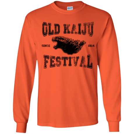 T-Shirts Orange / YS Old Kaiju Festival Youth Long Sleeve T-Shirt