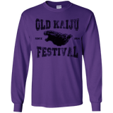 T-Shirts Purple / YS Old Kaiju Festival Youth Long Sleeve T-Shirt