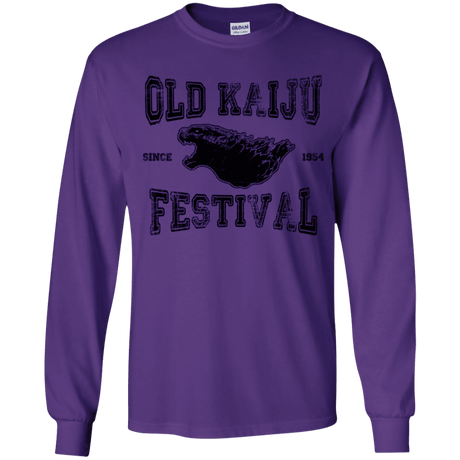 T-Shirts Purple / YS Old Kaiju Festival Youth Long Sleeve T-Shirt