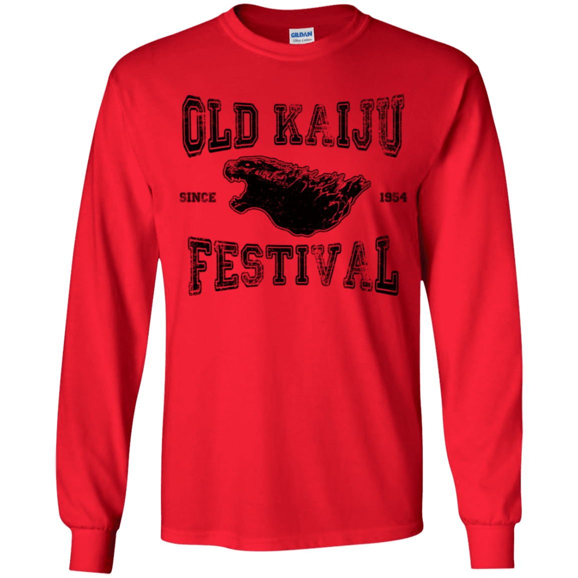 T-Shirts Red / YS Old Kaiju Festival Youth Long Sleeve T-Shirt