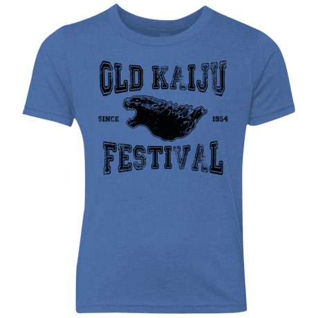 T-Shirts Vintage Royal / YXS Old Kaiju Festival Youth Triblend T-Shirt