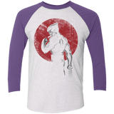 T-Shirts Heather White/Purple Rush / X-Small Old Mutant Men's Triblend 3/4 Sleeve