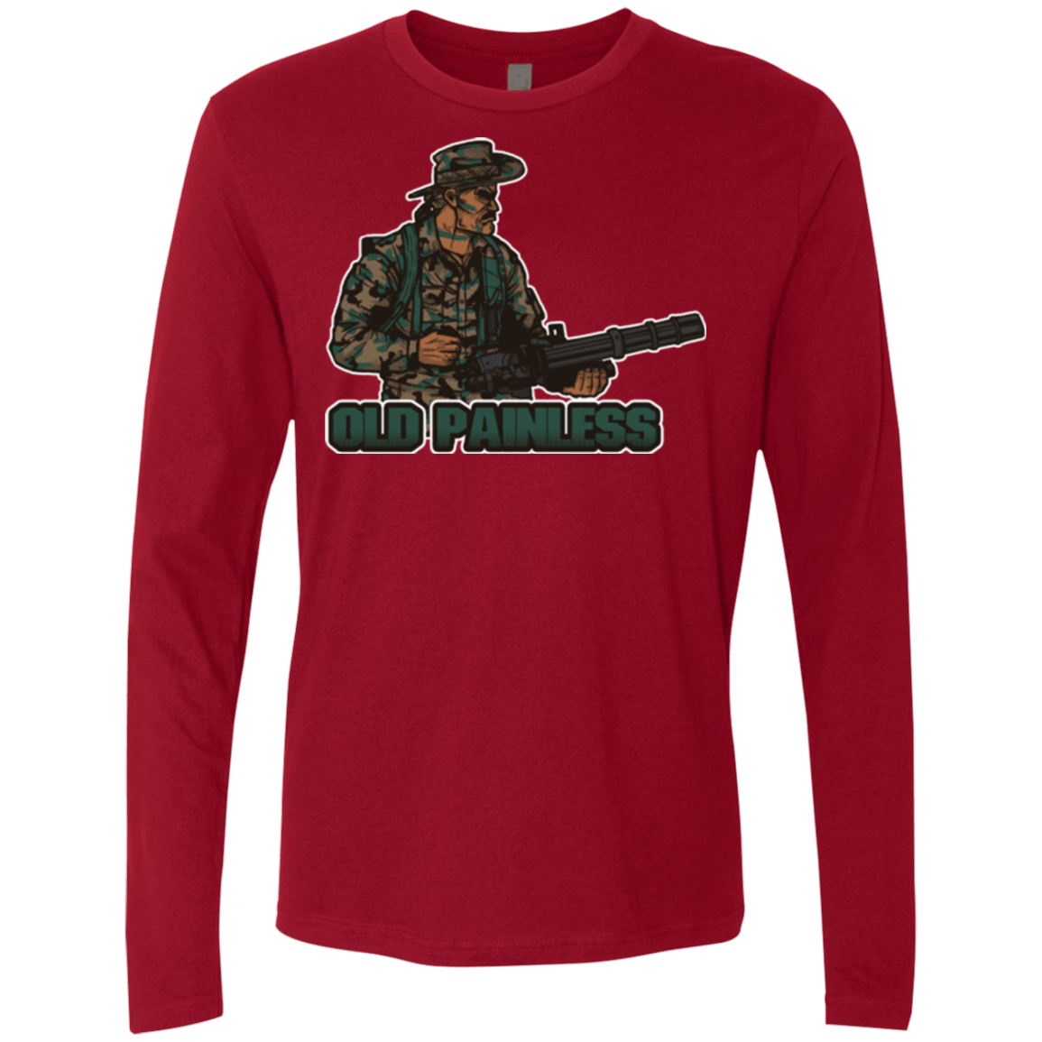 T-Shirts Cardinal / Small Old Painless Men's Premium Long Sleeve
