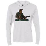 T-Shirts Heather White / X-Small Old Painless Triblend Long Sleeve Hoodie Tee