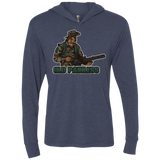 T-Shirts Vintage Navy / X-Small Old Painless Triblend Long Sleeve Hoodie Tee