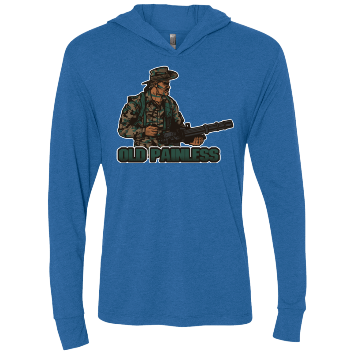 T-Shirts Vintage Royal / X-Small Old Painless Triblend Long Sleeve Hoodie Tee