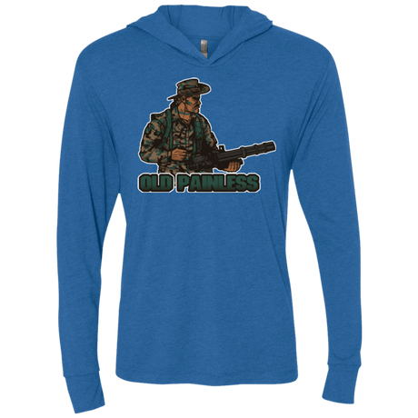 T-Shirts Vintage Royal / X-Small Old Painless Triblend Long Sleeve Hoodie Tee