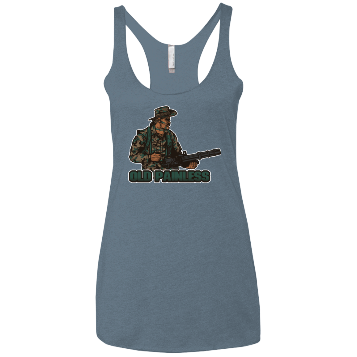 T-Shirts Indigo / X-Small Old Painless Women's Triblend Racerback Tank