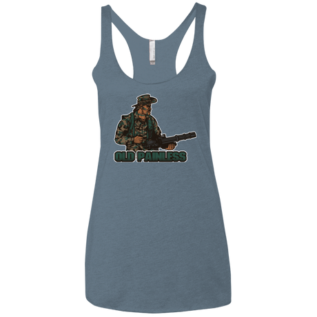 T-Shirts Indigo / X-Small Old Painless Women's Triblend Racerback Tank