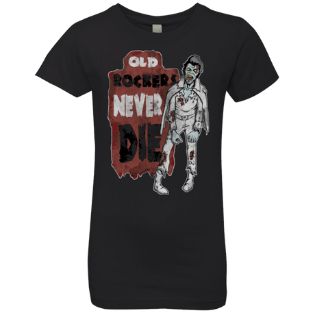 T-Shirts Black / YXS Old Rockers Never Die Girls Premium T-Shirt