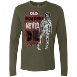 T-Shirts Military Green / Small Old Rockers Never Die Men's Premium Long Sleeve