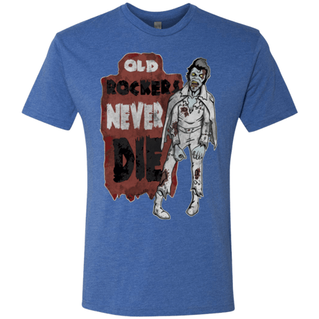T-Shirts Vintage Royal / Small Old Rockers Never Die Men's Triblend T-Shirt