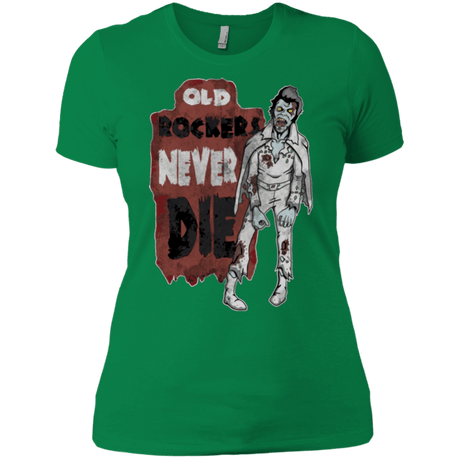 T-Shirts Kelly Green / X-Small Old Rockers Never Die Women's Premium T-Shirt
