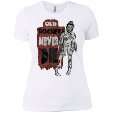 T-Shirts White / X-Small Old Rockers Never Die Women's Premium T-Shirt