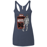 T-Shirts Vintage Navy / X-Small Old Rockers Never Die Women's Triblend Racerback Tank