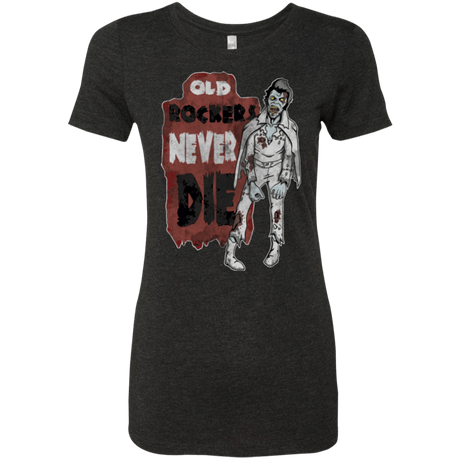 T-Shirts Vintage Black / Small Old Rockers Never Die Women's Triblend T-Shirt