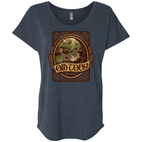 T-Shirts Vintage Navy / X-Small Old Toby Triblend Dolman Sleeve