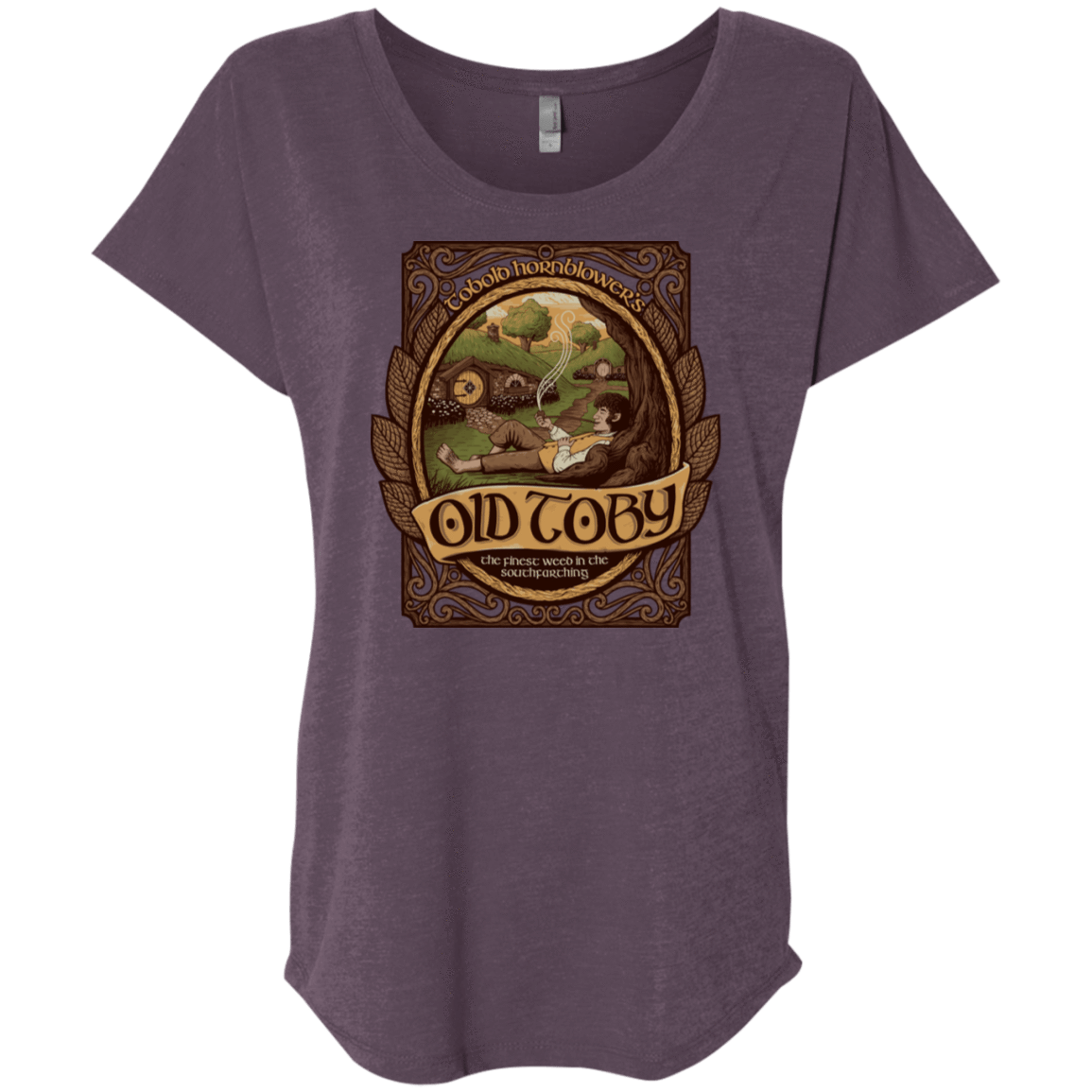 T-Shirts Vintage Purple / X-Small Old Toby Triblend Dolman Sleeve