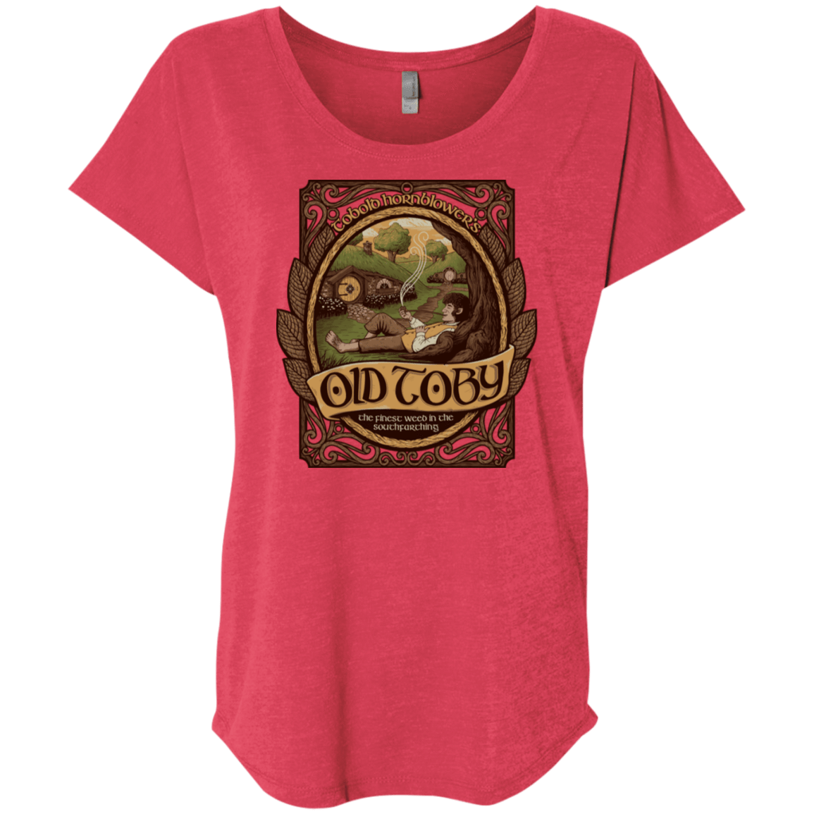 T-Shirts Vintage Red / X-Small Old Toby Triblend Dolman Sleeve