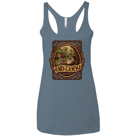 T-Shirts Indigo / X-Small Old Toby Women's Triblend Racerback Tank