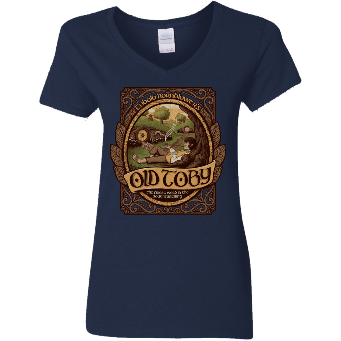 T-Shirts Navy / S Old Toby Women's V-Neck T-Shirt