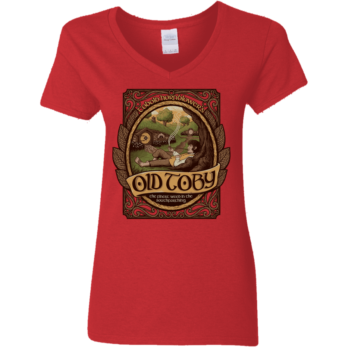 T-Shirts Red / S Old Toby Women's V-Neck T-Shirt