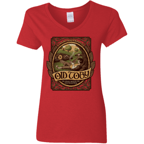 T-Shirts Red / S Old Toby Women's V-Neck T-Shirt