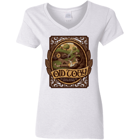 T-Shirts White / S Old Toby Women's V-Neck T-Shirt