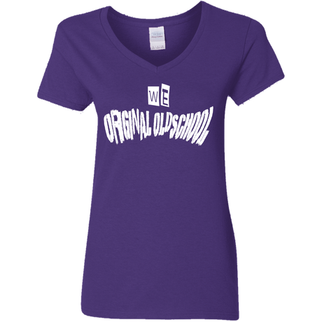 T-Shirts Purple / S Oldschool Women's V-Neck T-Shirt