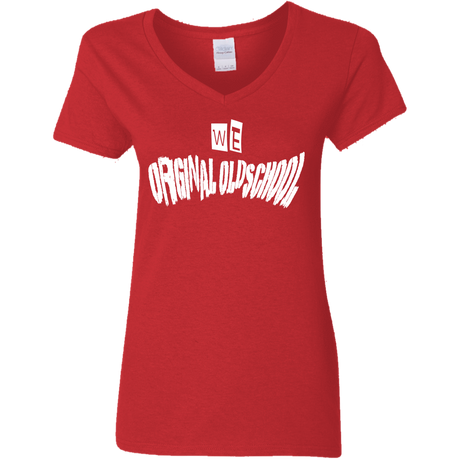 T-Shirts Red / S Oldschool Women's V-Neck T-Shirt