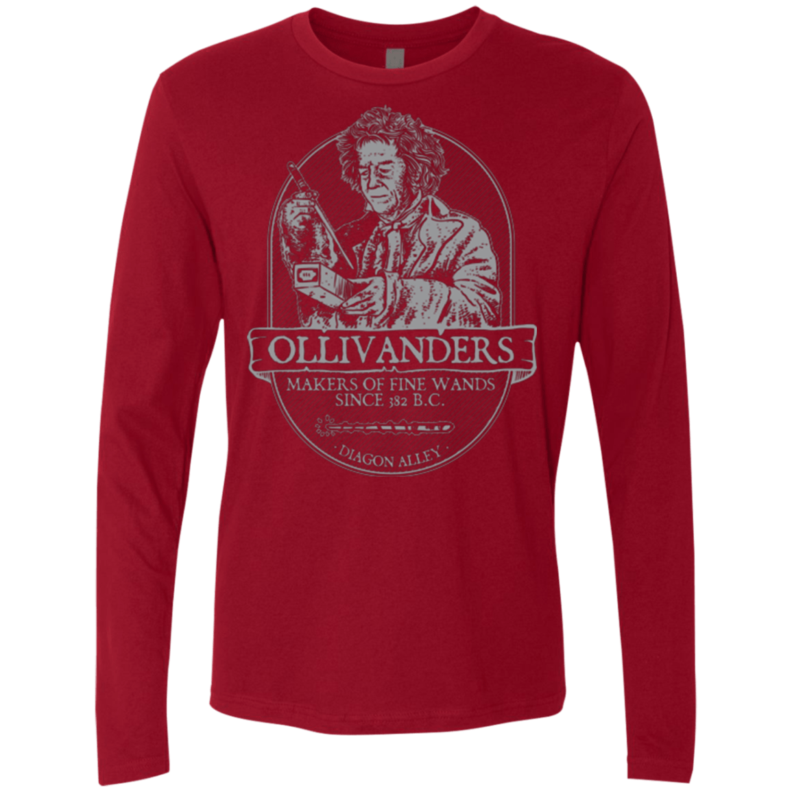T-Shirts Cardinal / Small Ollivanders Fine Wands Men's Premium Long Sleeve