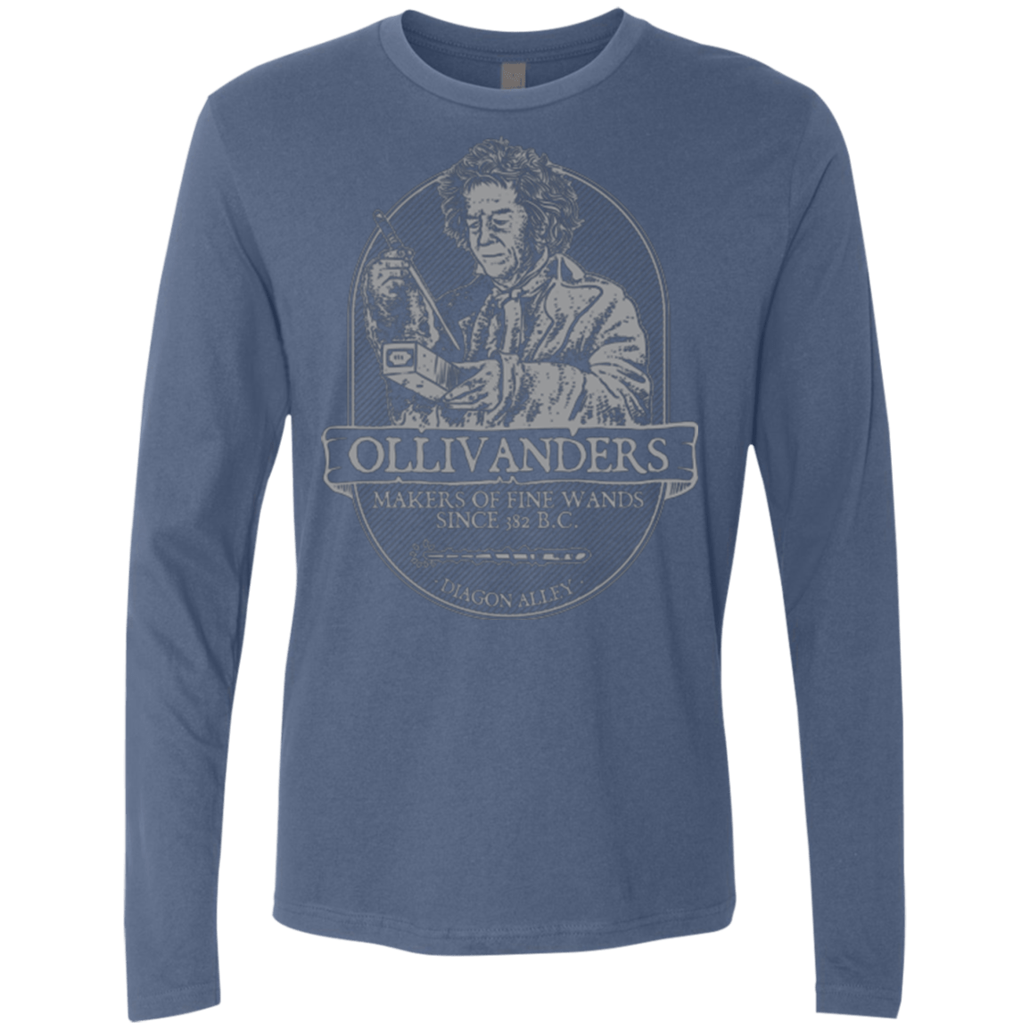 T-Shirts Indigo / Small Ollivanders Fine Wands Men's Premium Long Sleeve