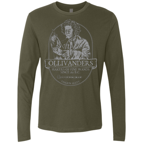 T-Shirts Military Green / Small Ollivanders Fine Wands Men's Premium Long Sleeve