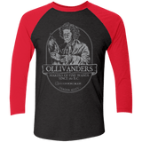 T-Shirts Vintage Black/Vintage Red / X-Small Ollivanders Fine Wands Men's Triblend 3/4 Sleeve
