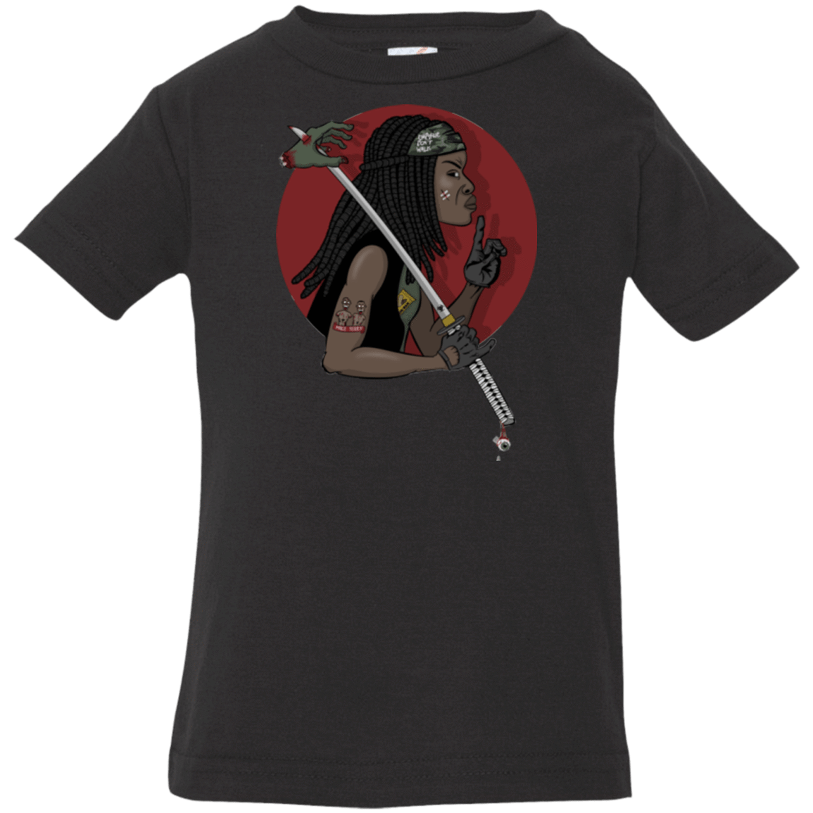 T-Shirts Black / 6 Months On A Michonne Infant Premium T-Shirt